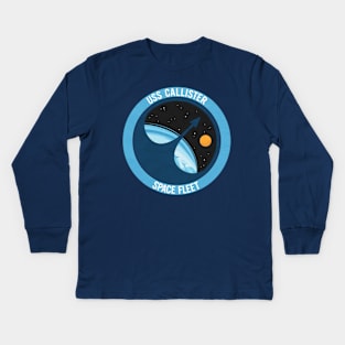 Retro Space Fleet Kids Long Sleeve T-Shirt